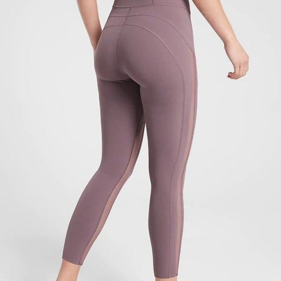 NWOT Athleta Purple Formation Mesh 7/8 Leggings - Picture 2 of 9